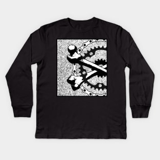 Chainrings, Cog and Bones Kids Long Sleeve T-Shirt